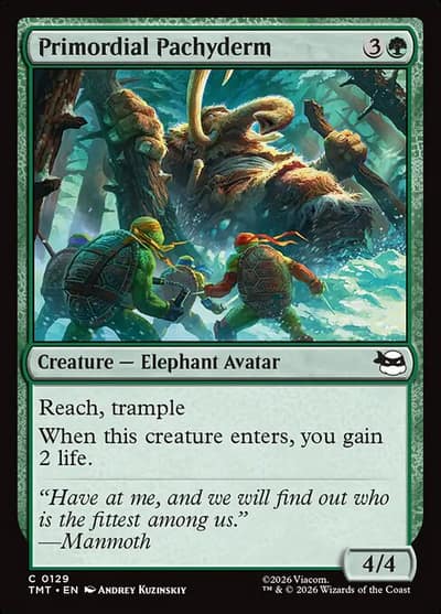 Primordial Pachyderm 129 Teenage Mutant Ninja Turtles Magic card