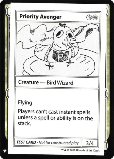 Priority Avenger CMB1-9 Mystery Booster Playtest Cards 2019 Magic card