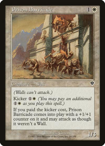 Prison Barricade 25 Invasion Magic card
