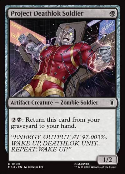 Project Deathlok Soldier MSH-109 Marvel Super Heroes Magic card