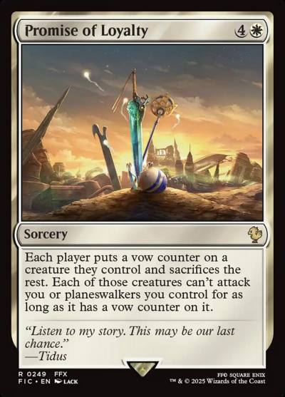 Promise of Loyalty FIC-249 Final Fantasy Commander Magic card