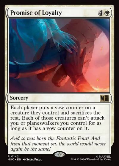 Promise of Loyalty MSC-142 Marvel Super Heroes Commander Magic card