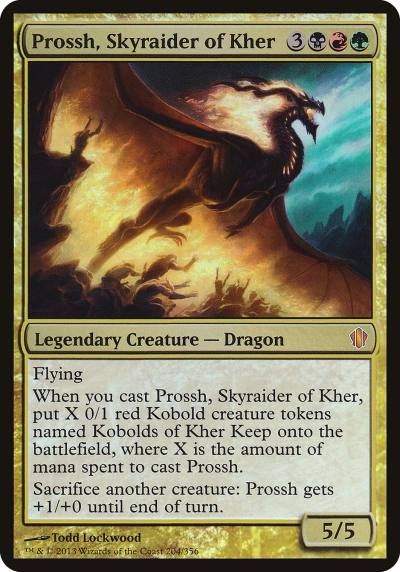 Prossh, Skyraider of Kher OC13-204 Commander 2013 Oversized Magic card