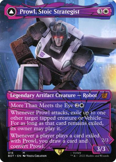 Prowl, Stoic Strategist // Prowl, Pursuit Vehicle BOT-16 Transformers Magic card