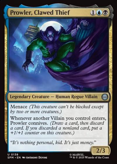 Prowler, Clawed Thief SPM-138 Marvel's Spider-Man Magic card
