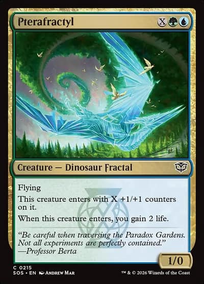 Pterafractyl 215 Secrets of Strixhaven Magic card