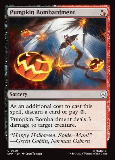 Pumpkin Bombardment SPM-139 Marvel's Spider-Man Magic card