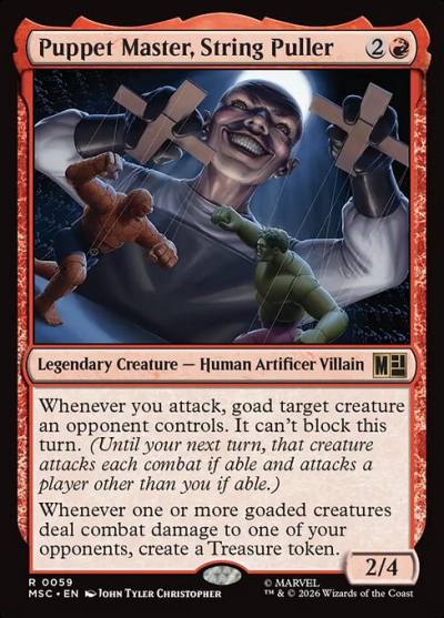 Puppet Master, String Puller MSC-59 Marvel Super Heroes Commander Magic card