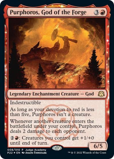 Purphoros, God of the Forge P22-8 Judge Gift Cards 2022 Magic card