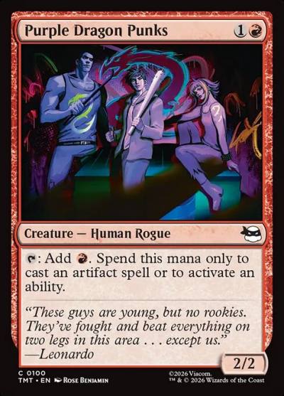 Purple Dragon Punks TMT-100 Teenage Mutant Ninja Turtles Magic card