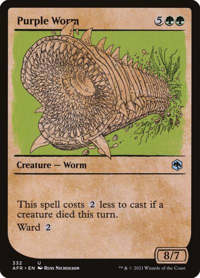 Purple Worm AFR-332 Adventures in the Forgotten Realms Magic card