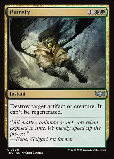 Putrefy TDC-300 Tarkir: Dragonstorm Commander Magic card