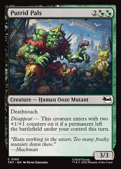 Putrid Pals 165 Teenage Mutant Ninja Turtles Magic card