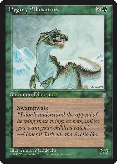 Pygmy Allosaurus 257 Ice Age Magic card