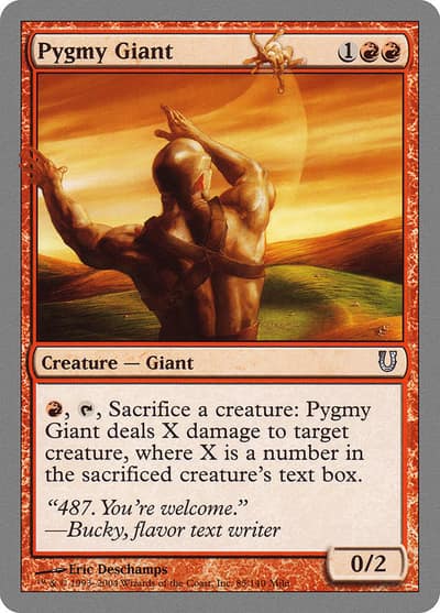 Pygmy Giant 85 Unhinged Magic card