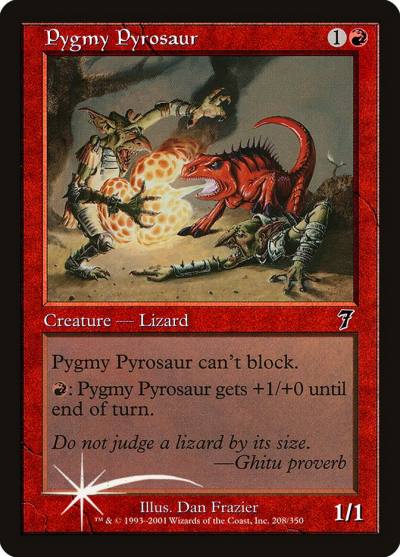 Pygmy Pyrosaur 7ED-208STAR Seventh Edition Magic card