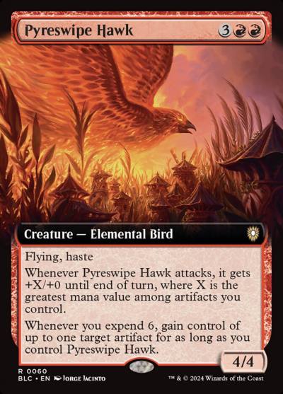 Pyreswipe Hawk BLC-60 Bloomburrow Commander Magic card