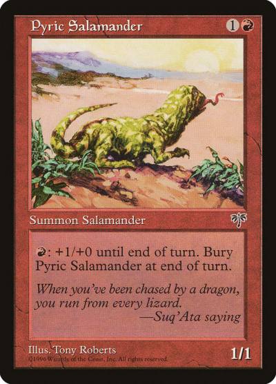 Pyric Salamander MIR-187 Mirage Magic card
