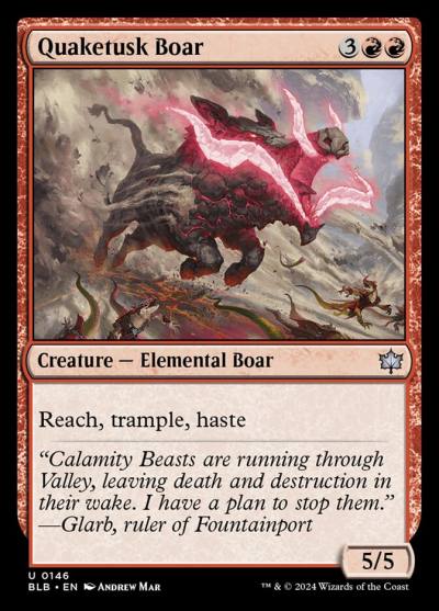 Quaketusk Boar 146 Bloomburrow Magic card