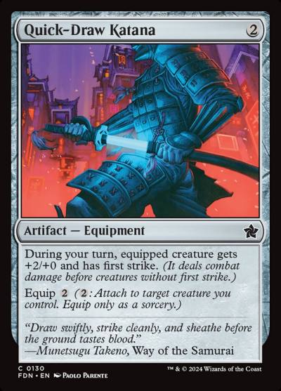 Quick-Draw Katana FDN-130 Foundations Magic card