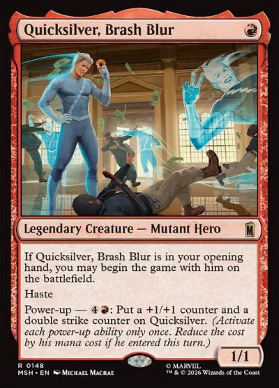 Quicksilver, Brash Blur MSH-148 Marvel Super Heroes Magic card