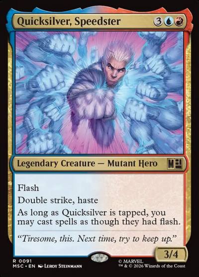 Quicksilver, Speedster MSC-91 Marvel Super Heroes Commander Magic card