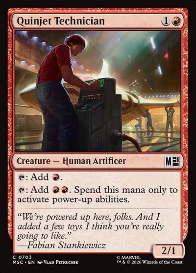 Quinjet Technician MSC-703 Marvel Super Heroes Commander Magic card