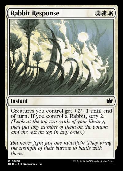 Rabbit Response BLB-26 Bloomburrow Magic card