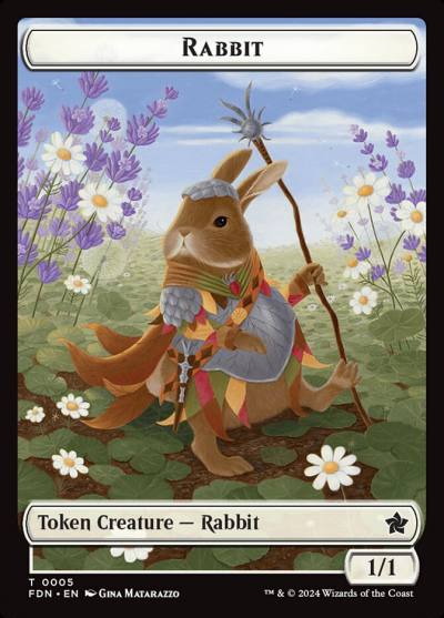 Rabbit TFDN-5 Foundations Tokens Magic card