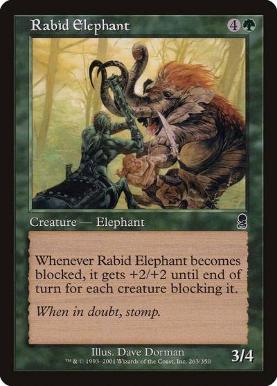 Rabid Elephant 263 Odyssey Magic card