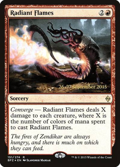 Radiant Flames PBFZ-151S Battle for Zendikar Promos Magic card