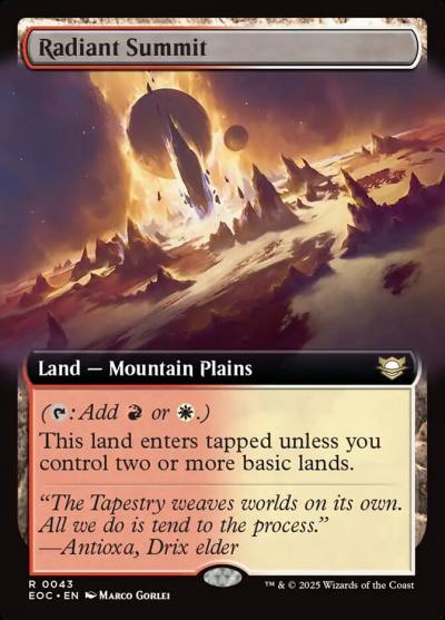 Radiant Summit EOC-43 Edge of Eternities Commander Magic card