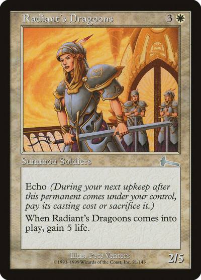 Radiant's Dragoons ULG-21 Urza's Legacy Magic card