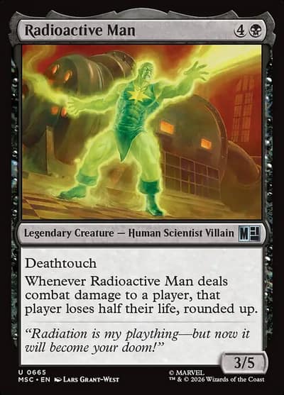 Radioactive Man 665 Marvel Super Heroes Commander Magic card