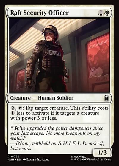 Raft Security Officer 33 Marvel Super Heroes Magic card