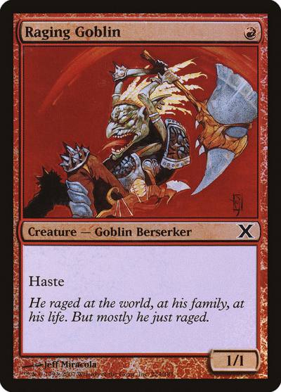 Raging Goblin 10E-224STAR Tenth Edition Magic card