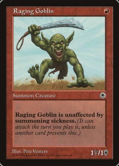 Raging Goblin POR-145CROSS Portal Magic card