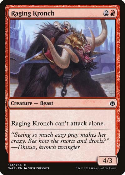 Raging Kronch 141 War of the Spark Magic card