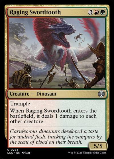 Raging Swordtooth LCC-283 The Lost Caverns of Ixalan Commander Magic card