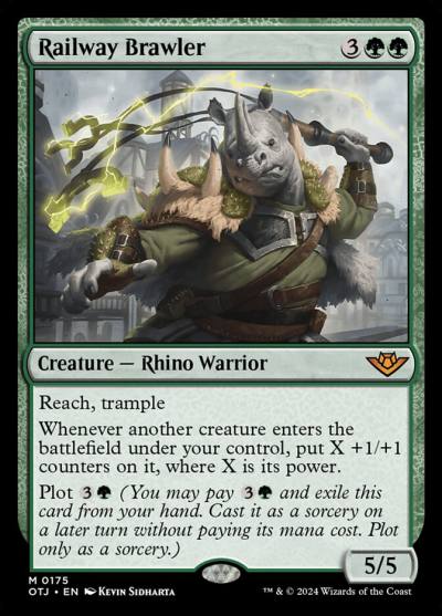 Railway Brawler OTJ-175 Outlaws of Thunder Junction Magic card