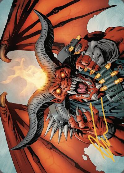 Rakdos, the Muscle // Rakdos, the Muscle AOTJ-53 Outlaws of Thunder Junction Art Series Magic card