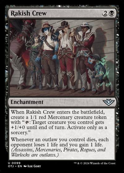 Rakish Crew OTJ-99 Outlaws of Thunder Junction Magic card