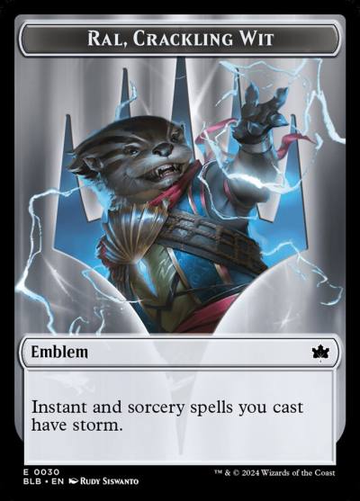 Ral, Crackling Wit Emblem TBLB-30 Bloomburrow Tokens Magic card