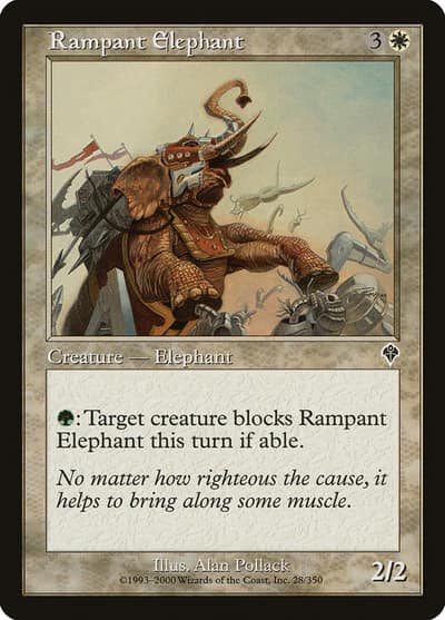 Rampant Elephant 28 Invasion Magic card