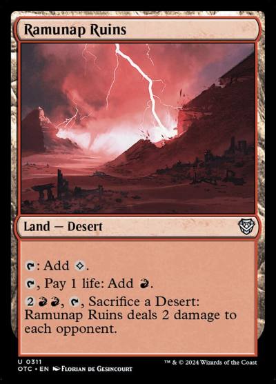 Ramunap Ruins OTC-311 Outlaws of Thunder Junction Commander Magic card