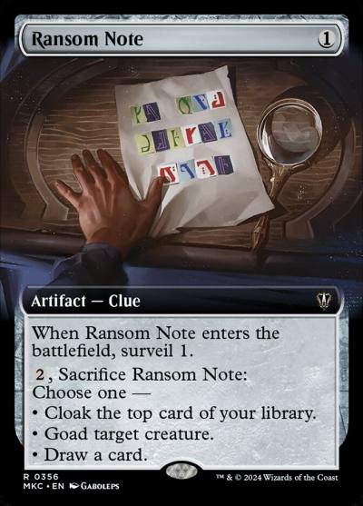 Ransom Note MKC-356 Murders at Karlov Manor Commander Magic card