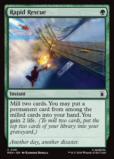 Rapid Rescue MSH-181 Marvel Super Heroes Magic card
