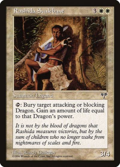 Rashida Scalebane 35 Mirage Magic card