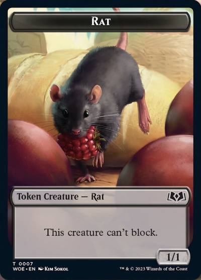 Rat TWOE-7 Wilds of Eldraine Tokens Magic card
