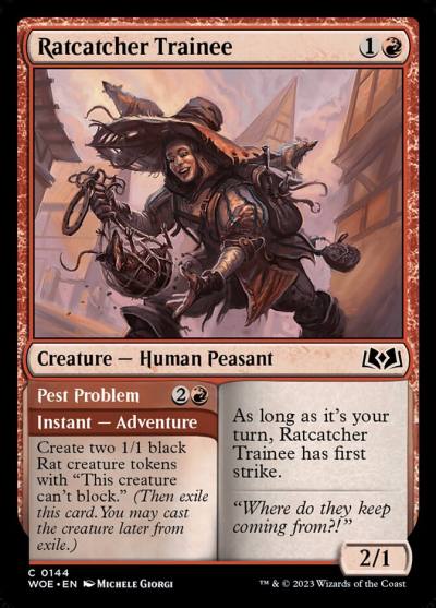 Ratcatcher Trainee // Pest Problem 144 Wilds of Eldraine Magic card